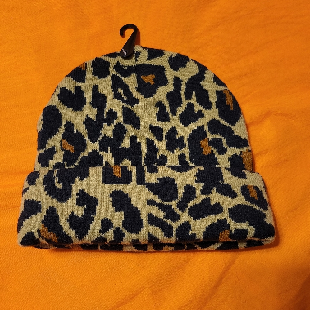 Ladies Cheetah print Beanie hat